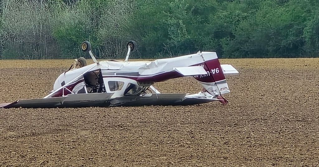 Sletio zrakoplov kod Vinkovaca