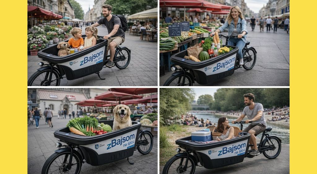 Cargo bicikl usluge Bajs u raznim ulogama