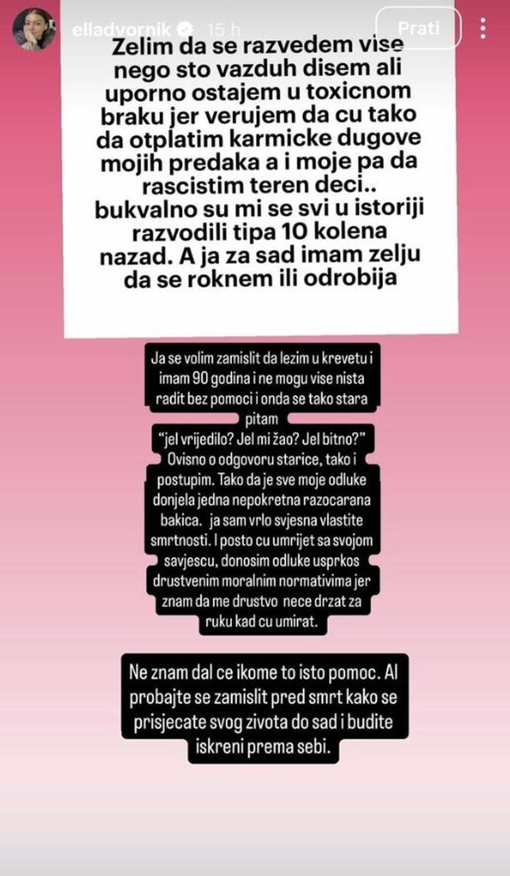 Ella Dvornik na Instagramu