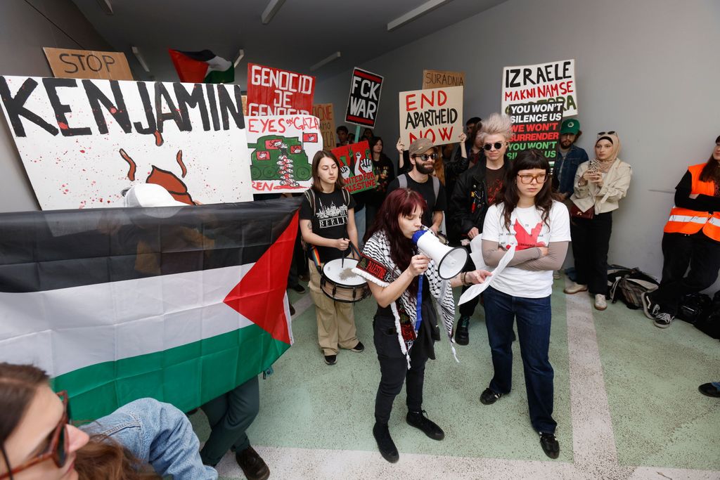 Prosvjed studenata pred Fakultetom političkih znanosti - 1