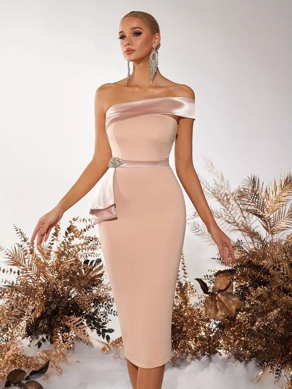 Haljina na jedno rame s platforme Temu