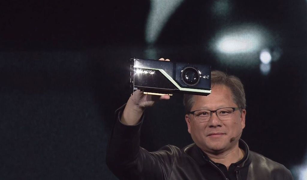 Jensen Huang i Quadro RTX GPU (Foto: Nvidia Flickr)