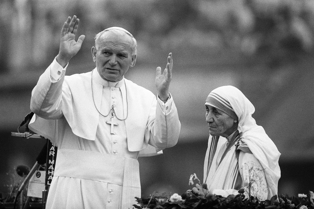 Papa Ivan Pavao II. i Majka Terezija u Calcutti 1986. godine