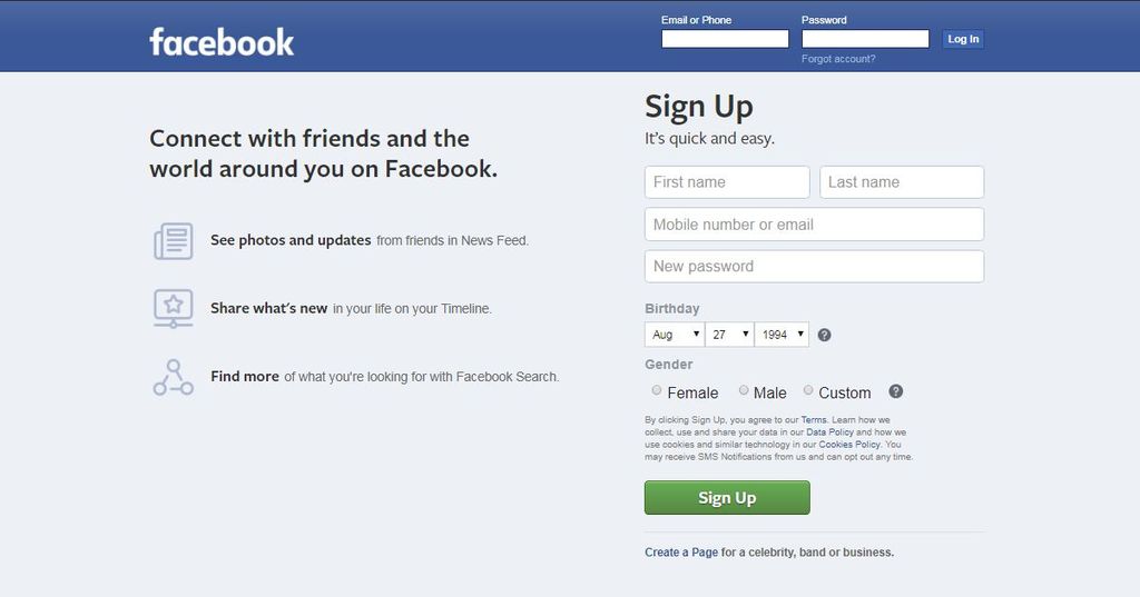 Facebook, ilustracija