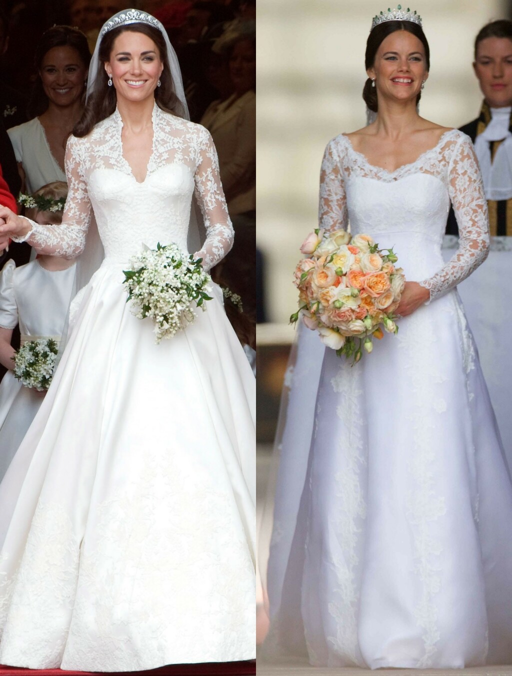 Catherine Middleton i švedska prineza Sofia nosile su vrlo slične vjenčanice