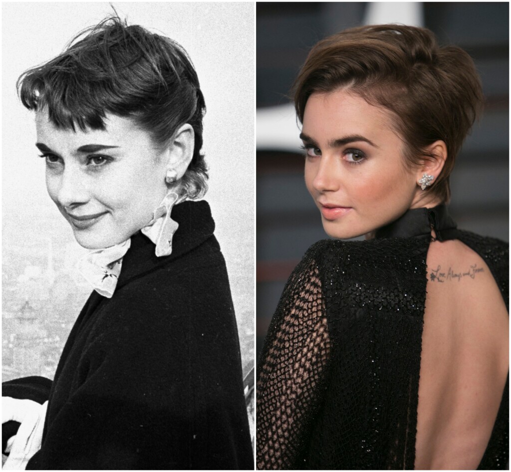 Audrey Hepburn i Lily Collins