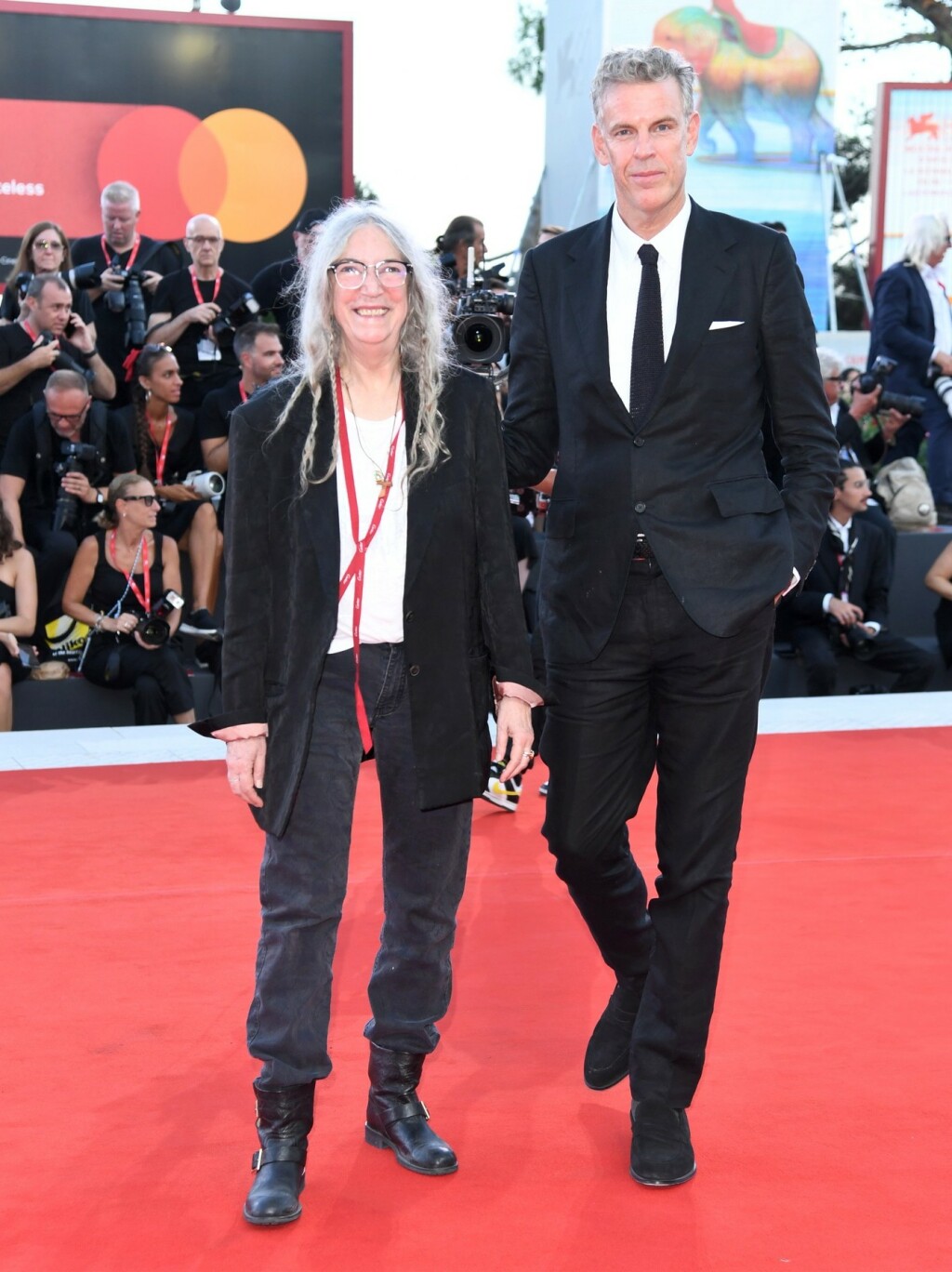 Patti Smith i Stephan Crasneanscki na premijeri filma Maria