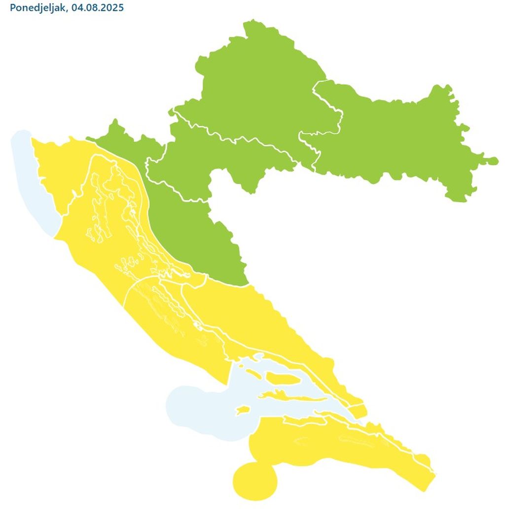 Nevrijeme iznad okolice Splita, ilustracija