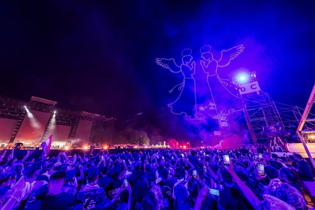 Dron show na koncertu Thompsona u Sinju - 1