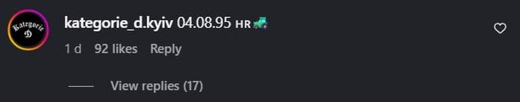 Komentar na Instagramu