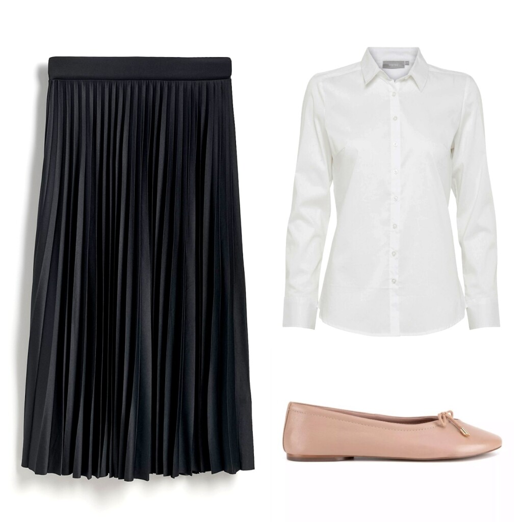 Plisirana suknja u kombinaciji složenoj metodom 3-3-3