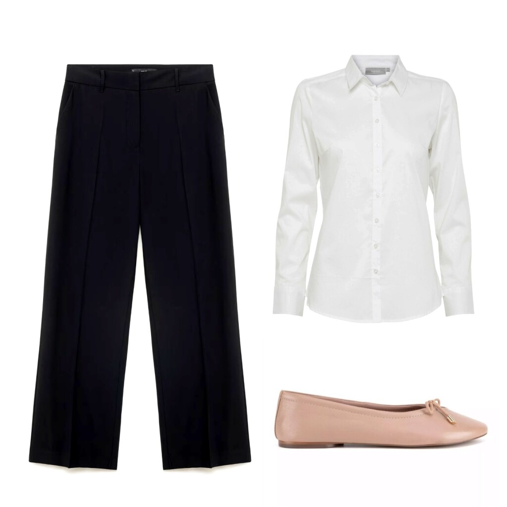 Klasične hlače u kombinaciji složenoj metodom 3-3-3