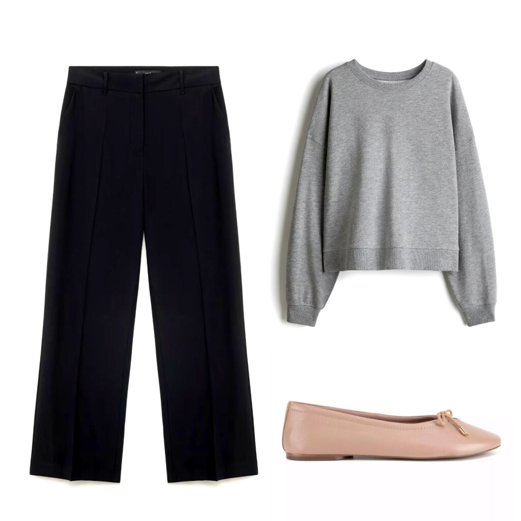 Klasične hlače u kombinaciji složenoj metodom 3-3-3