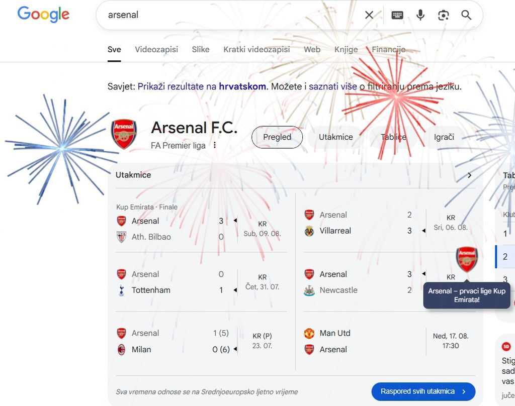 Arsenal na Googleu
