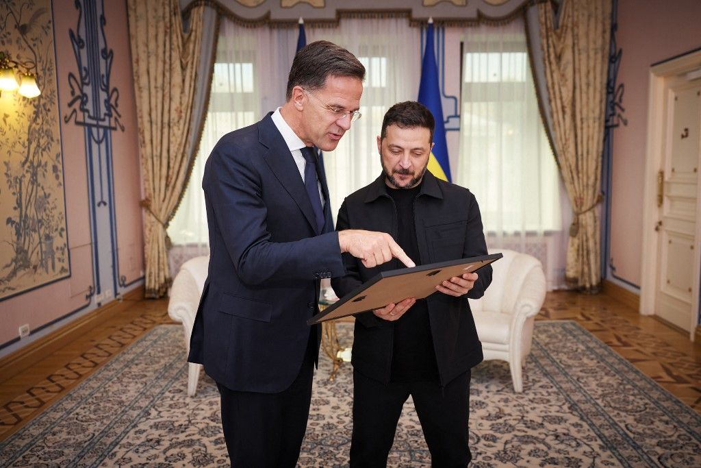 Mark Rutte i Volodimir Zelenski