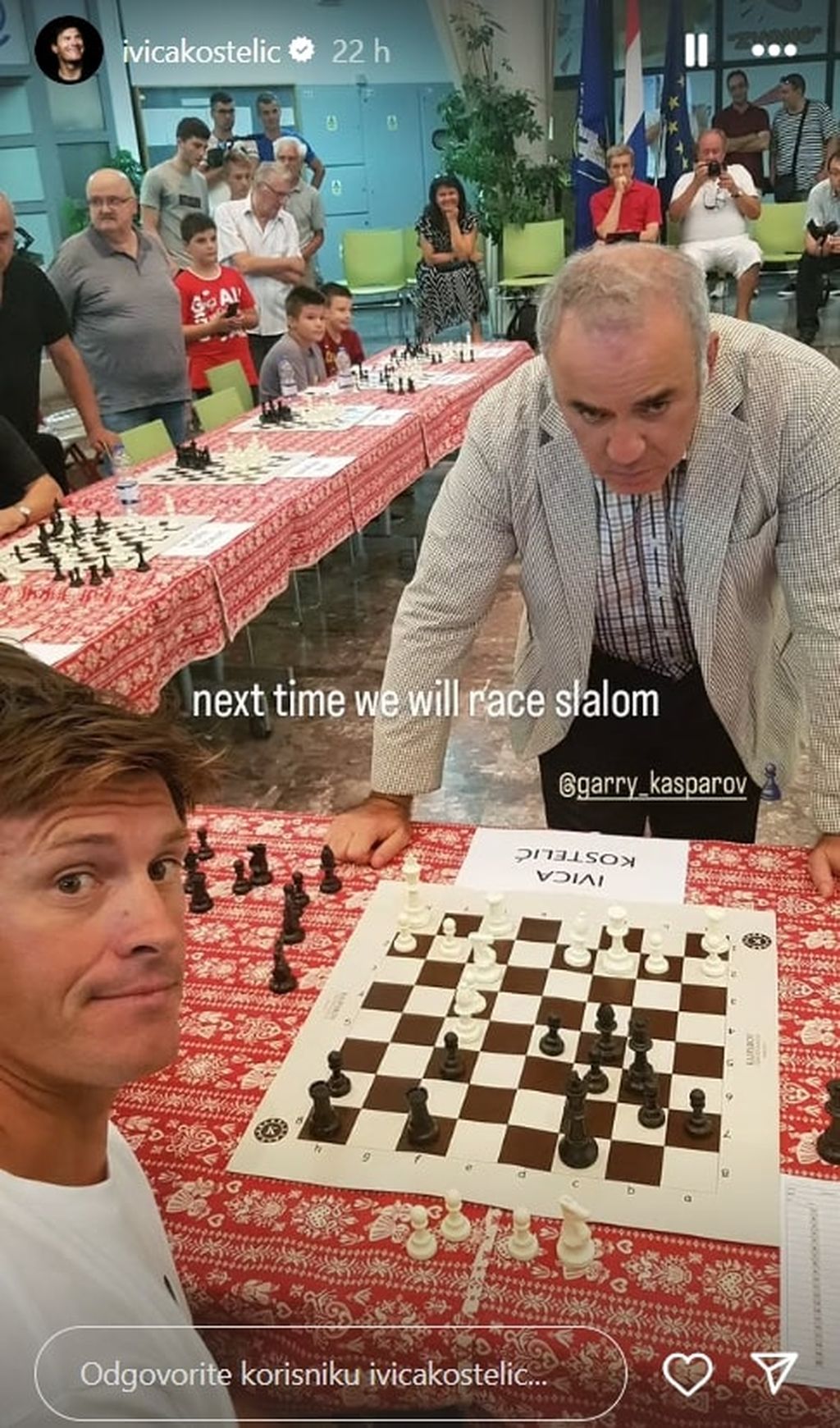 Ivica Kostelić i Gari Kasparov