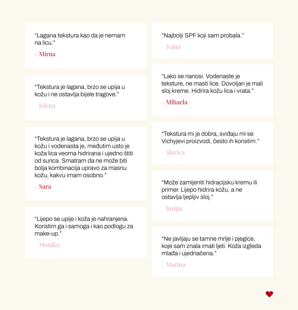 Čitateljice o Vichy CAPITAL SOLEIL UV-AGE DAILY SPF 50+