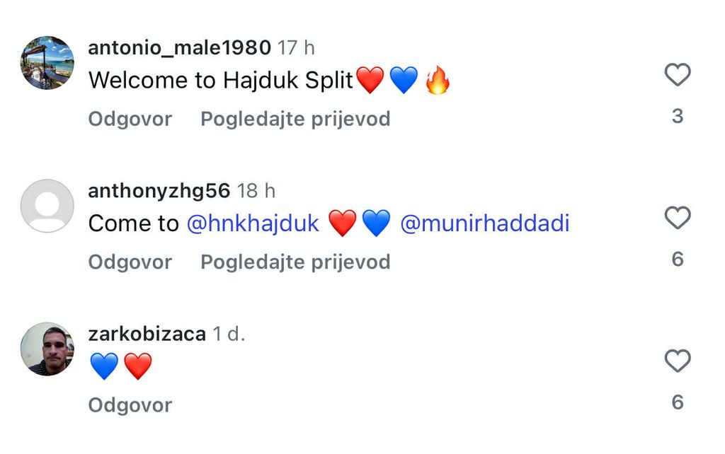 Komentari navijača Hajduka