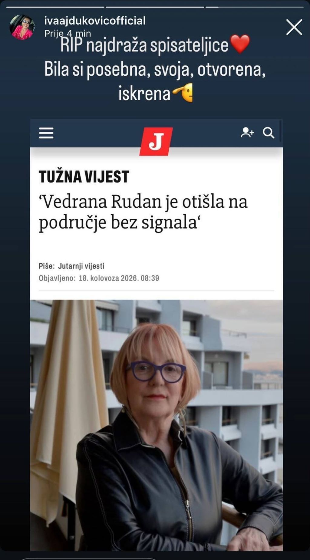 Iva Ajduković o Vedrani Rudan