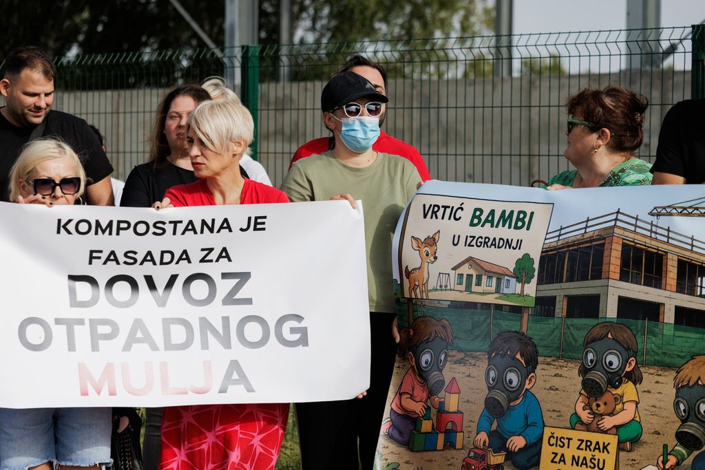 Prosvjed ispred osječke kompostane