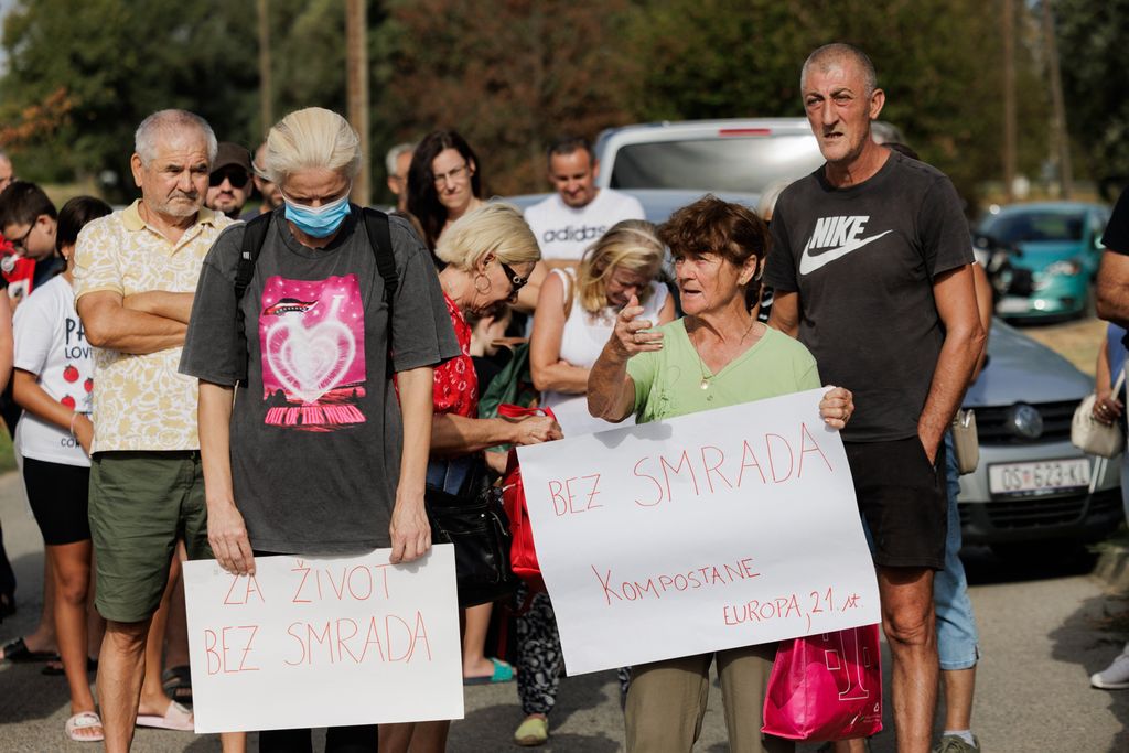 Prosvjed ispred osječke kompostane