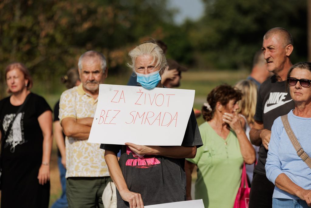 Prosvjed ispred osječke kompostane