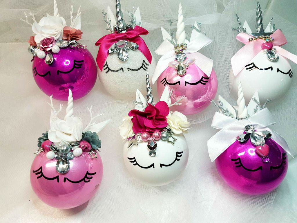 Kuglice za bor u obliku jednoroga - 6