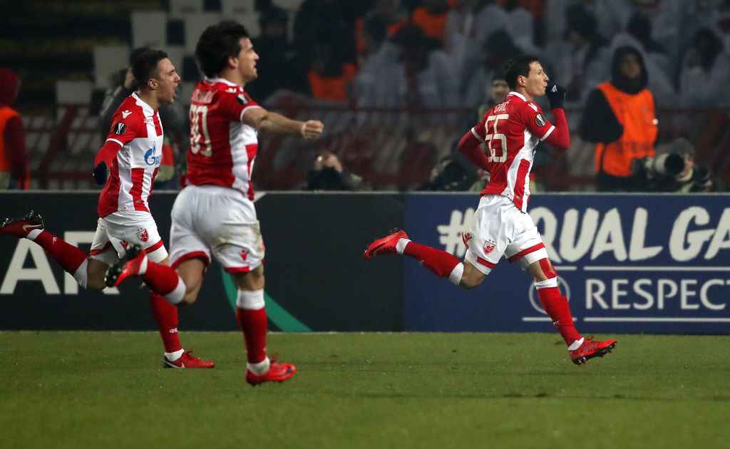 Crvena zvezda slavi pobjedu (Foto: AFP)