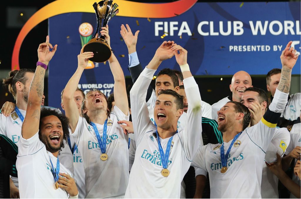 Luka Modrić, Cristiano Ronaldo i ostali igrači Reala slave pobjedu (Foto: AFP)