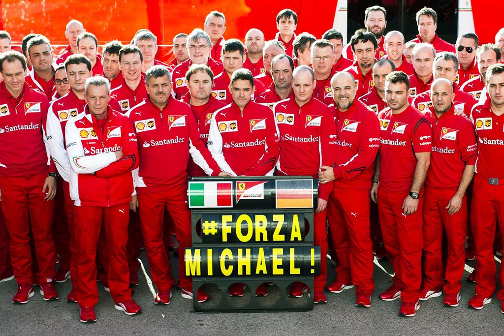 Ferrarijeva poruka podrške za Schumachera (Foto: AFP)