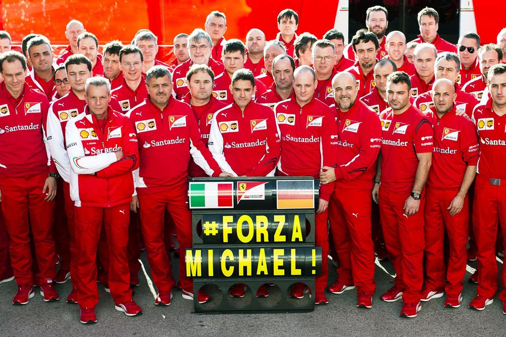 Ferrarijeva poruka podrške za Schumachera (Foto: AFP)