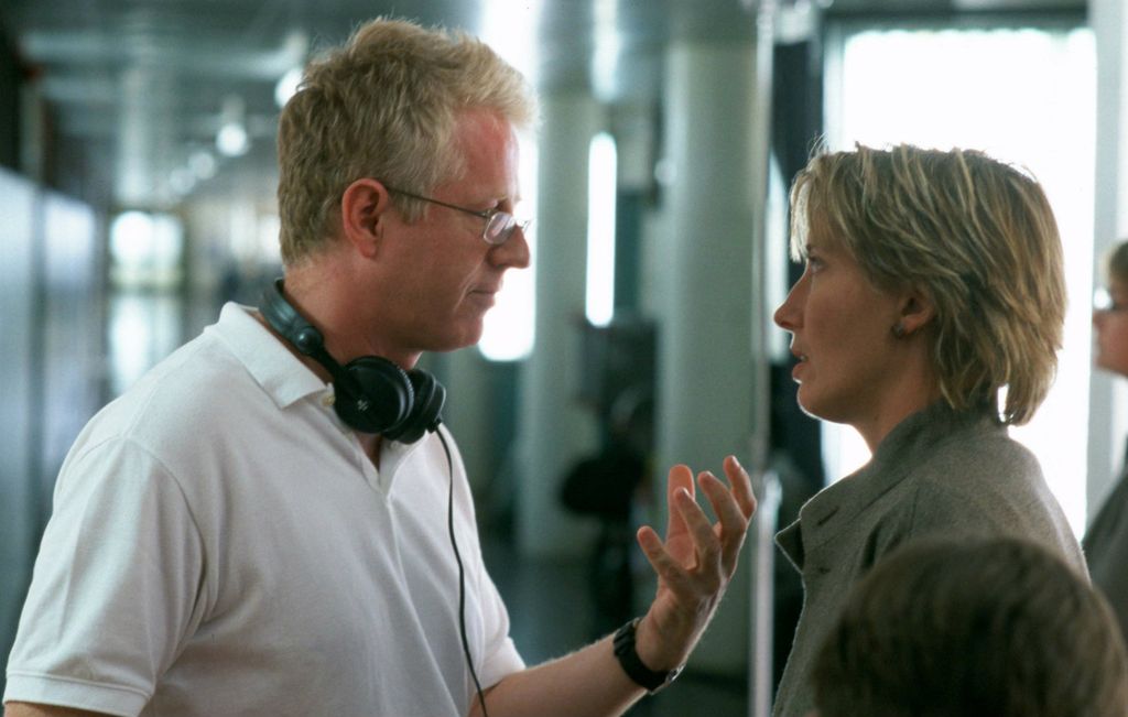 Richard Curtis i Emma Thompson na snimanju filma