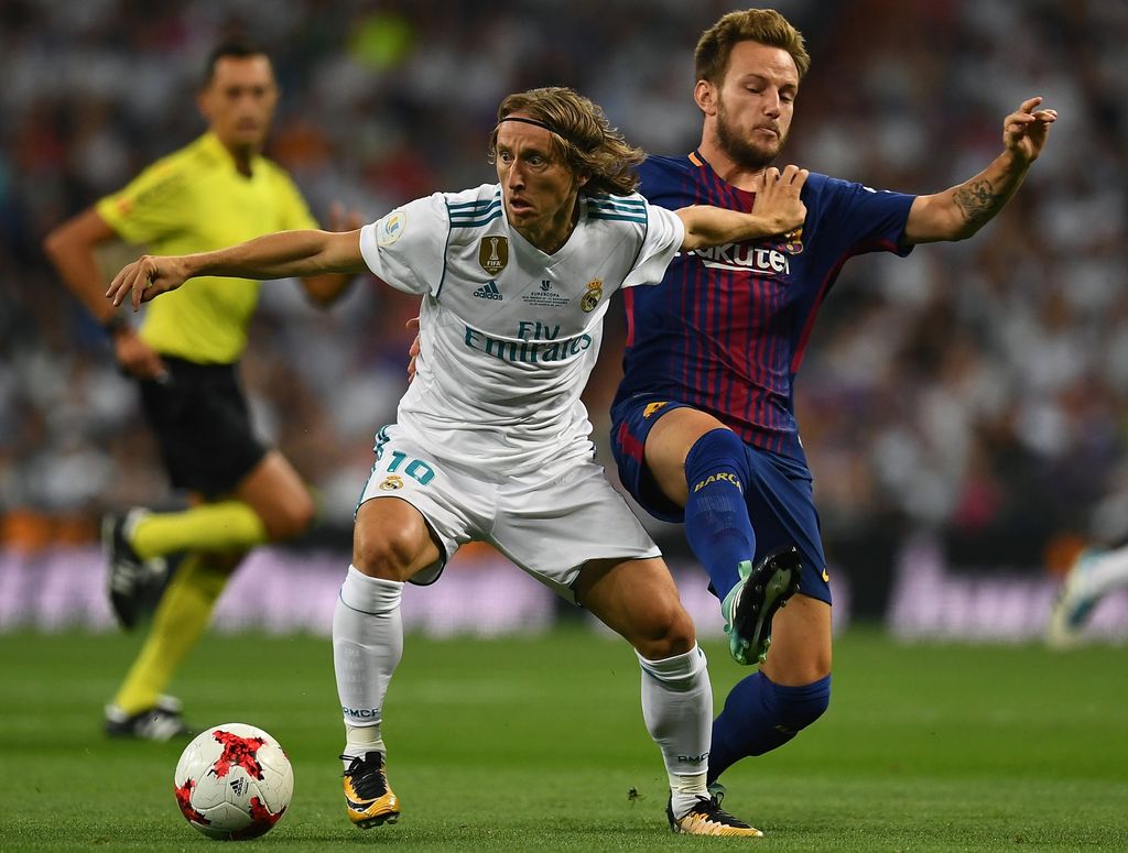 Luka Modrić i Ivan Rakitić (Foto: AFP)