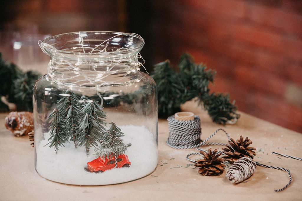 Snježna šuma u staklenci