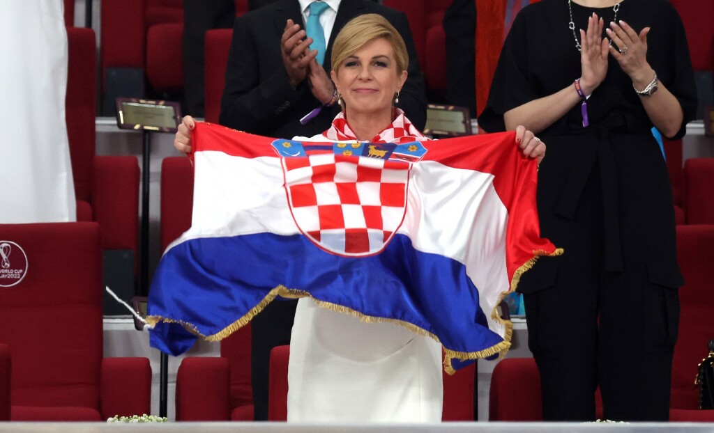Kolinda Grabar Kitarović na stadionu prati utakmicu Hrvatske i Maroka - 3