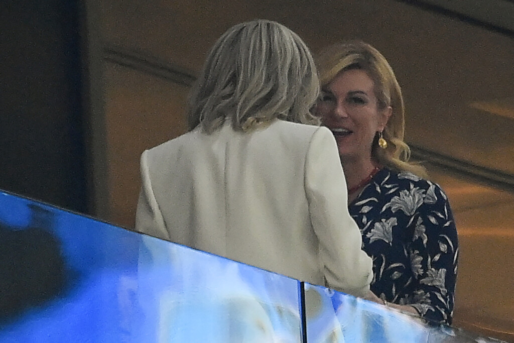 Kolinda Grabar-Kitarović i Brigitte Macron na utakmici Argentine i Francuske - 4