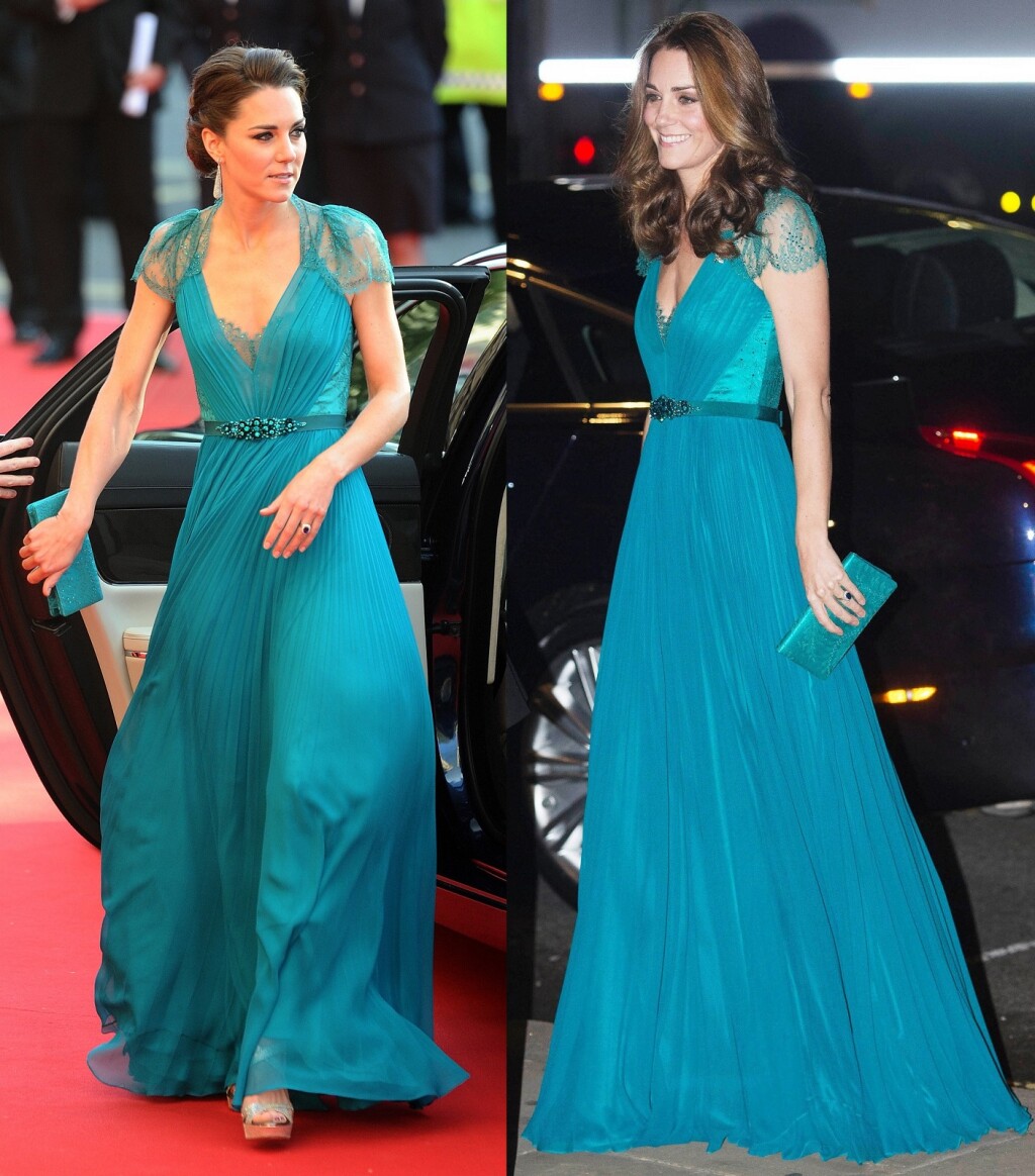 Catherine Middleton u istoj haljini Jenny Packham 2012. i 2018.