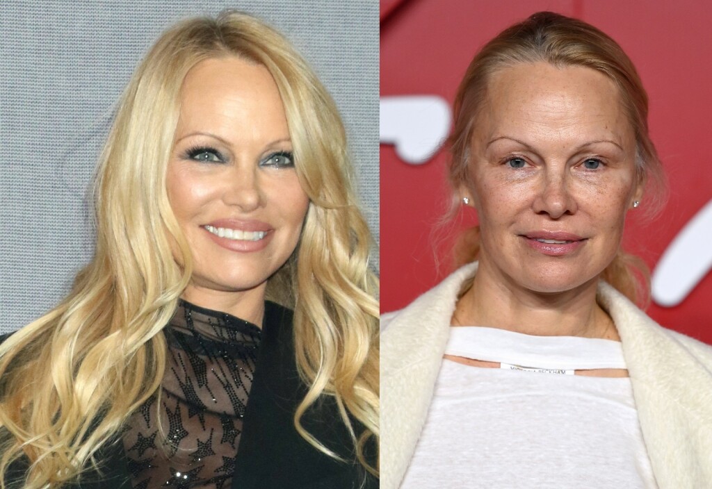 Pamela Anderson sa i bez šminke