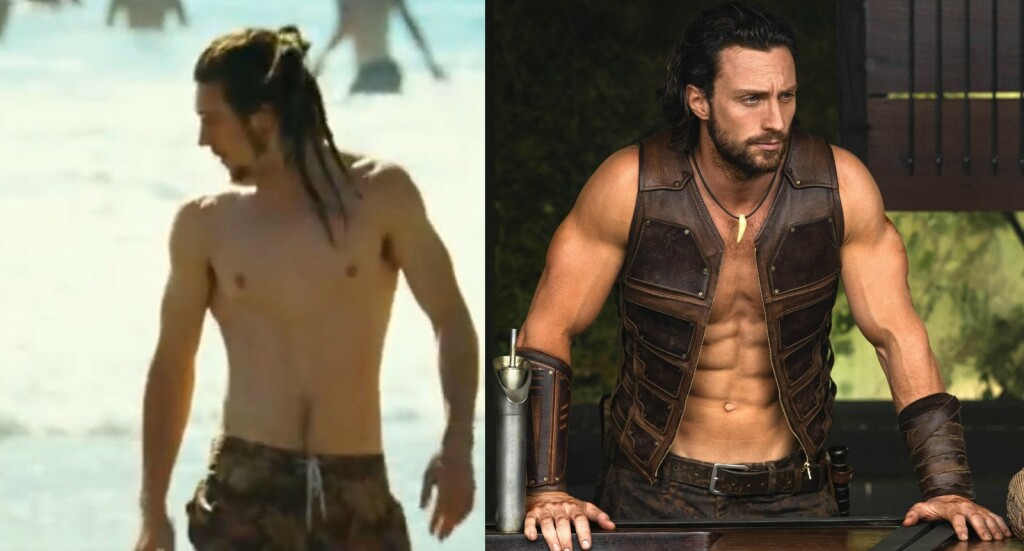 Aaron Taylor-Johnson 2012. u Divljacima i 2024. u filmu Kraven the Hunter