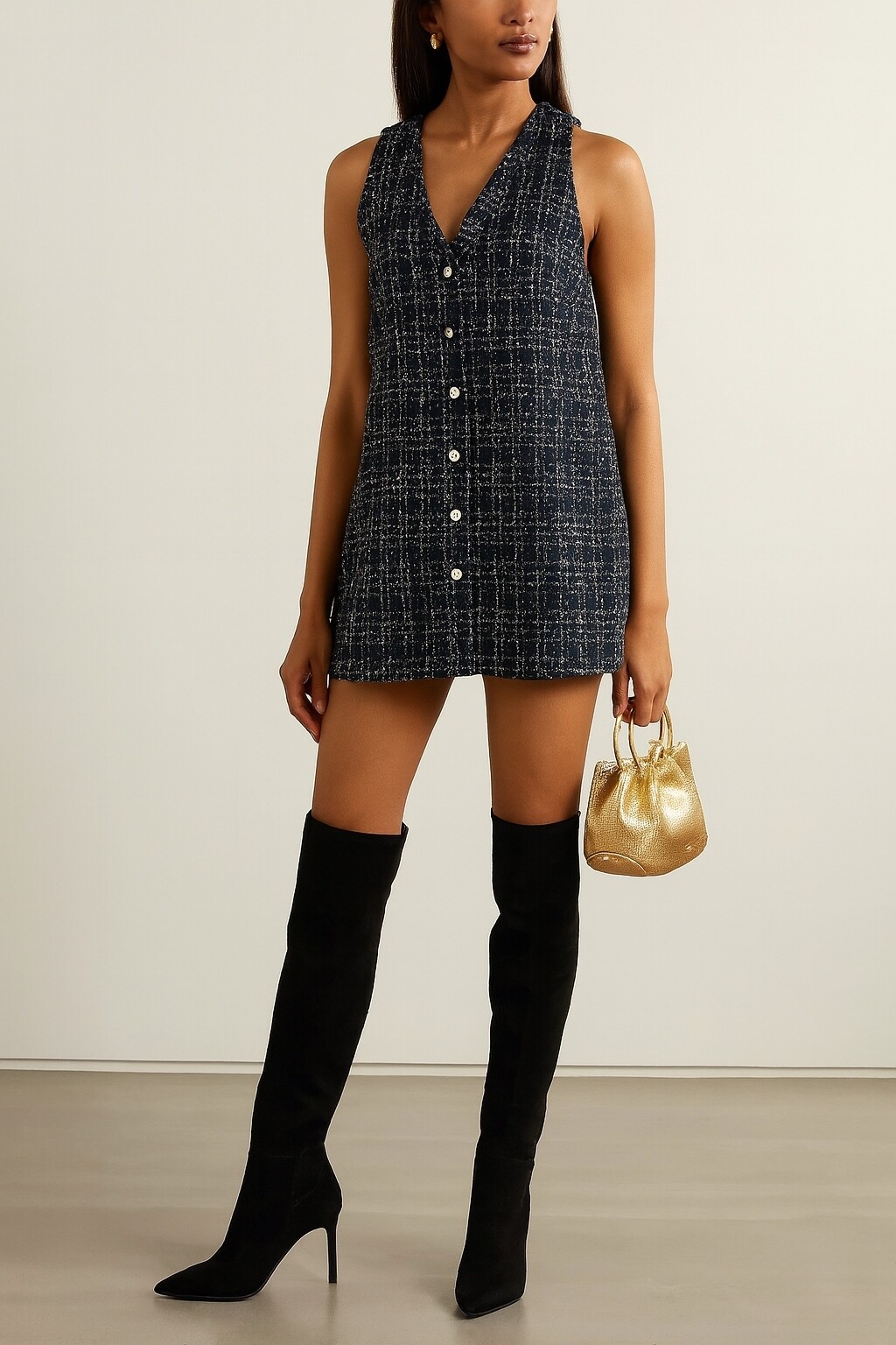 Kombinacija s haljinom od tvida