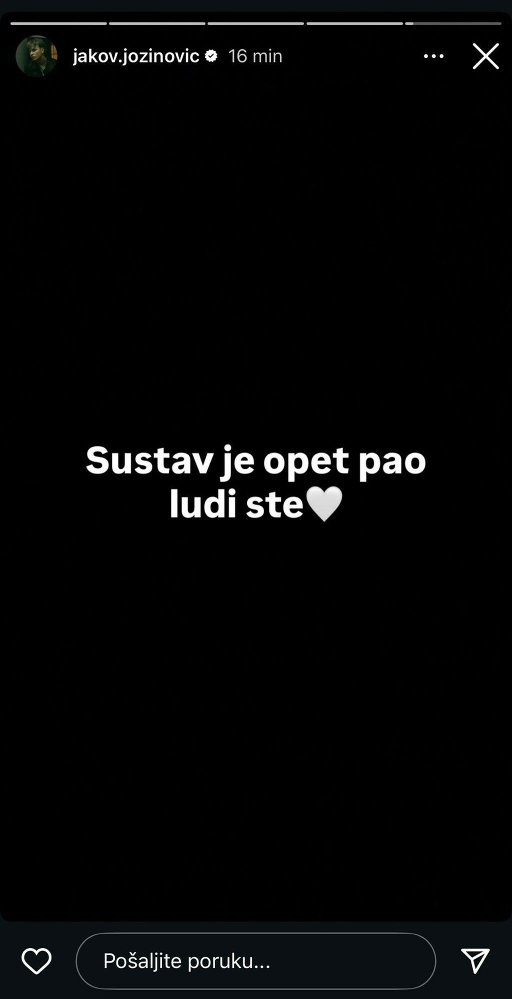 Jakov Jozinović na Instagramu