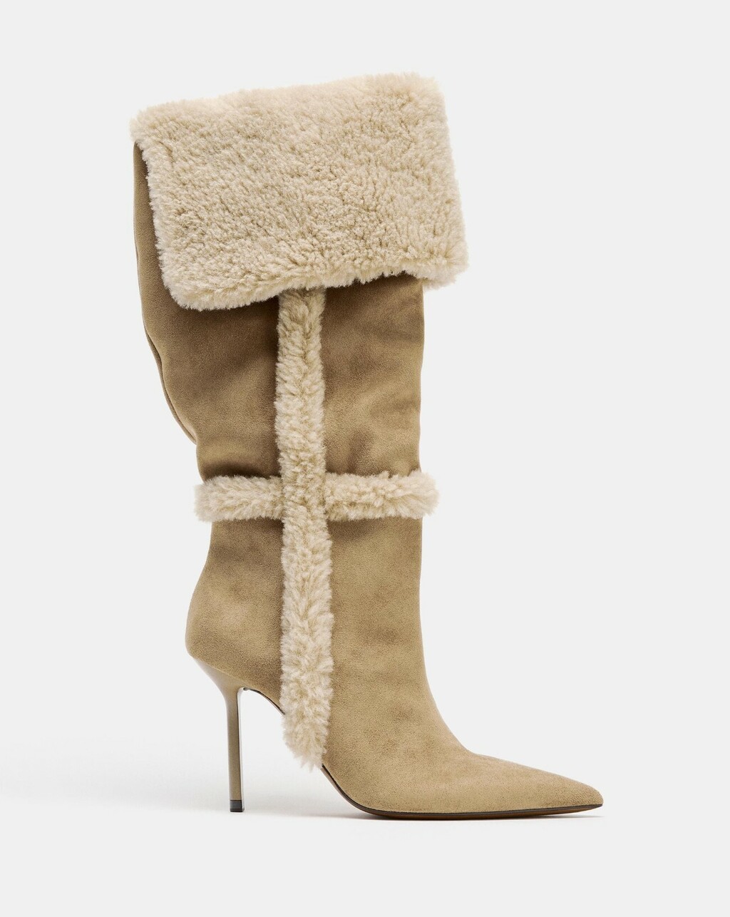 Zara, čizme visokih sara podstavljene krznom, 69,95 eura