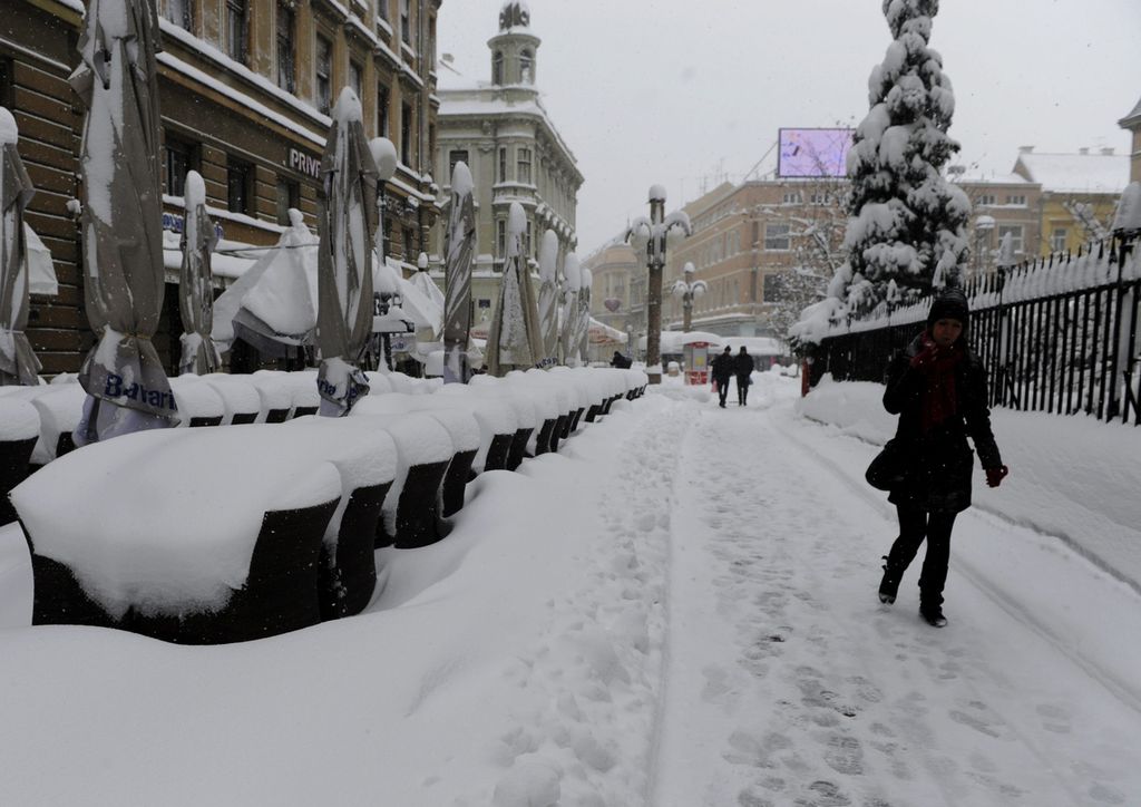Snijeg u Zagrebu 2012. godine