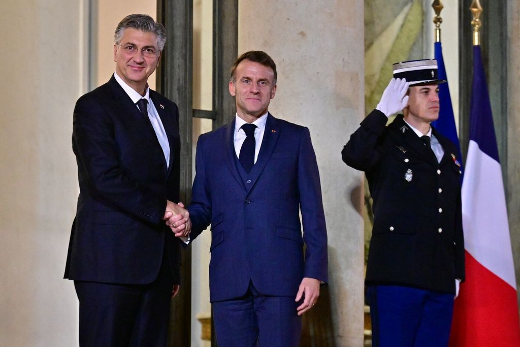 Andrej Plenković i Emmanuel Macron
