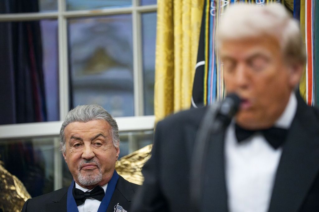 Donald Trump i Sylverster Stallone - 1