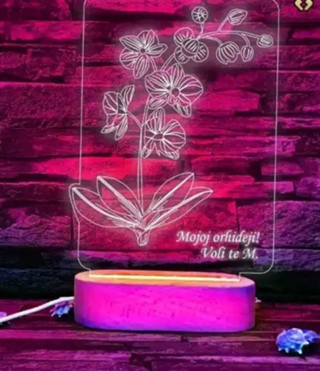 Orhideja – LED lampa, 43 eura