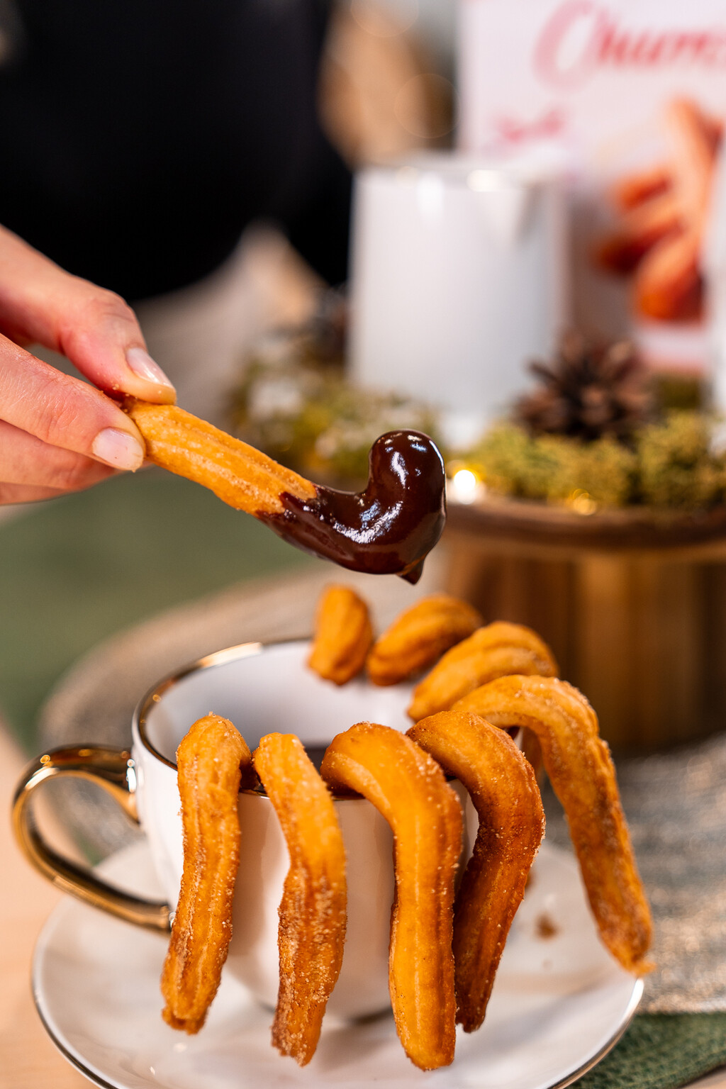 Churros u obliku božićnih lizalica