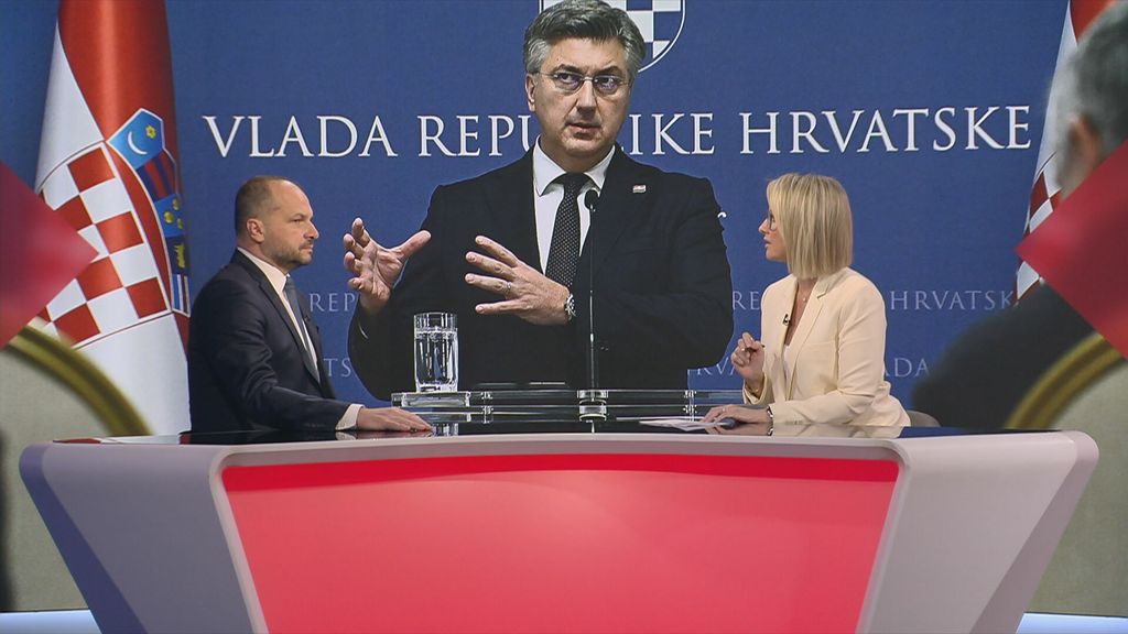 Siniša Hajdaš Dončić i Sabina Tandara Knezović, reporterka Dnevnika Nove TV