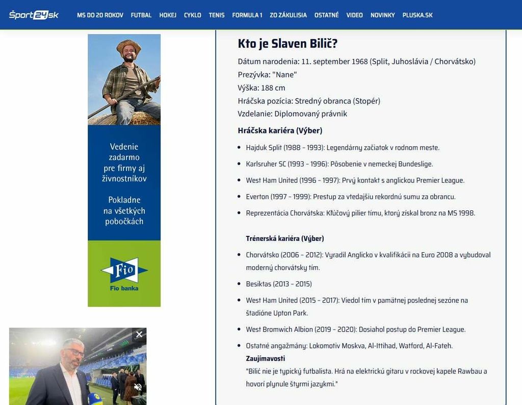 Slovaci predstavili Slavena Bilića