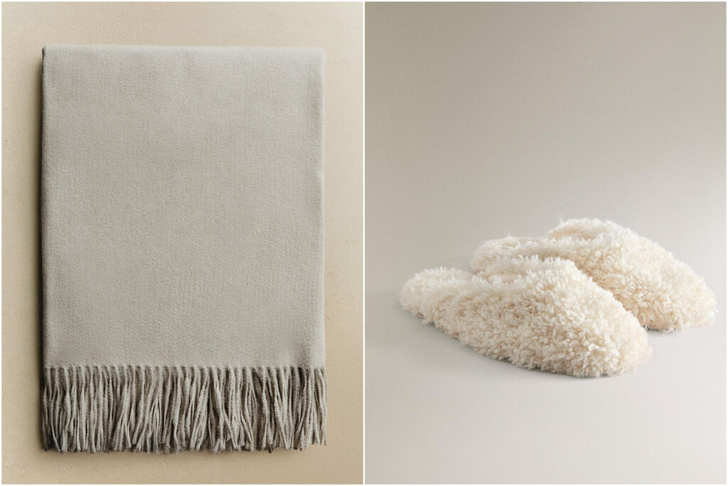 Zara home dekica i papuče, 34,99 + 29,99 eura